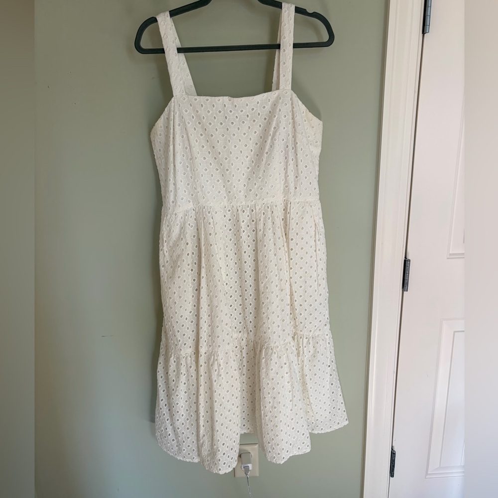 Vince Camuto White Eyelet Dress
